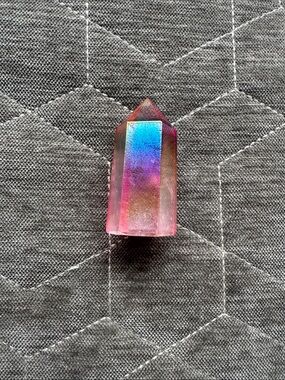 Hot Pink Aura Crystal Tower Mini
